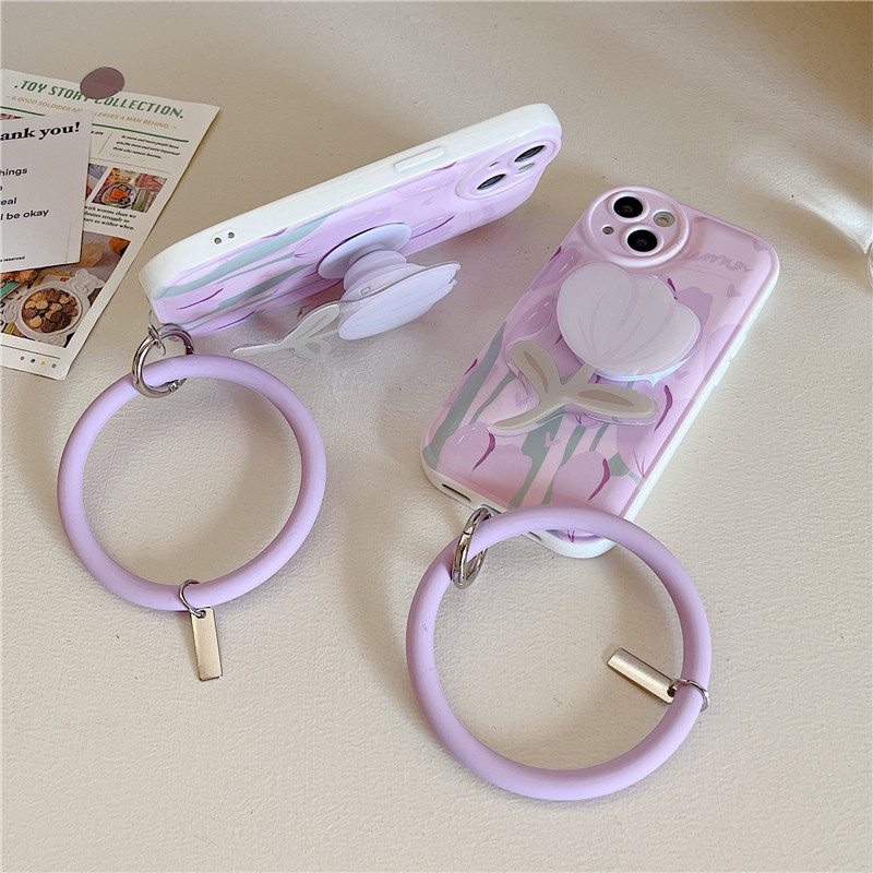 Ốp Điện Thoại Hình Bánh Mì Có Giá Đỡ + Dây Đeo Cho Iphone 13 Pro max 12 12pro 11 x xr xs max 7 plus 8 se 2020