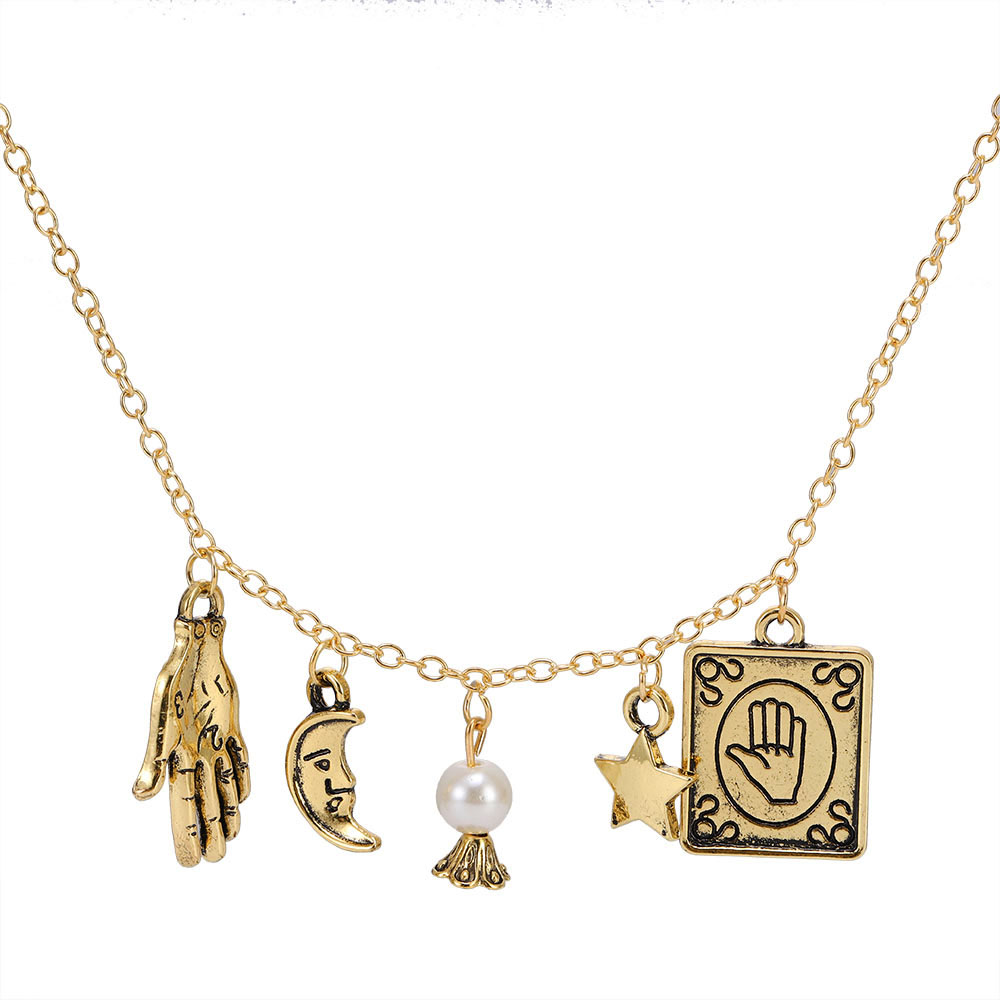 vòng cổ Hợp Kim Đính Ngọc Trai Giả Xinh Xắn COD