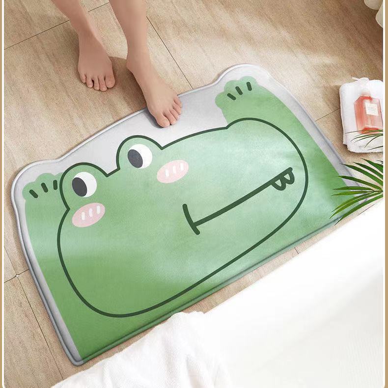 Thảm Lau Chân Nhà Bếp, Nhà Tắm Hình Động Vật  - Thảm Chùi Chân 3D Trải Sàn Nhà Thấm Hút Nước