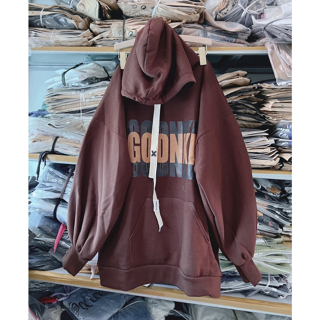 Khoác Nỉ Good Dáng Rộng Nam Nữ Dây Bản To Mũ Rộng Oversize Unisex Hàn Quốc