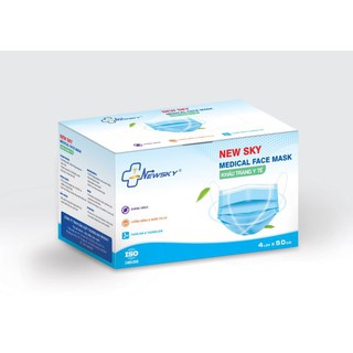 Combo 6 hộp khẩu trang y tế kháng khuẩn Newsky