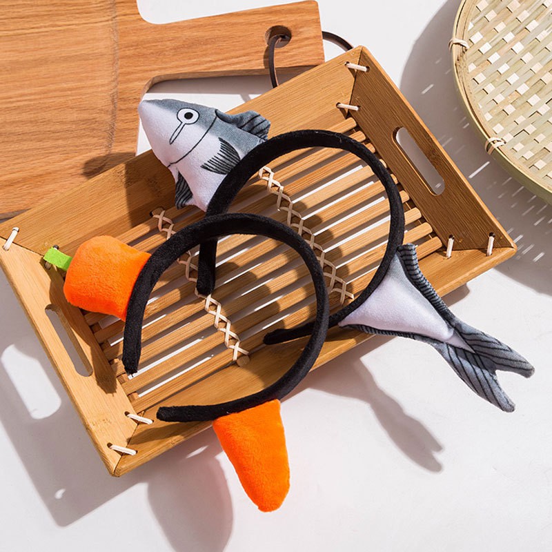 Băng đô cài tóc hình cá mập/cà rốt đáng yêu cho nữ