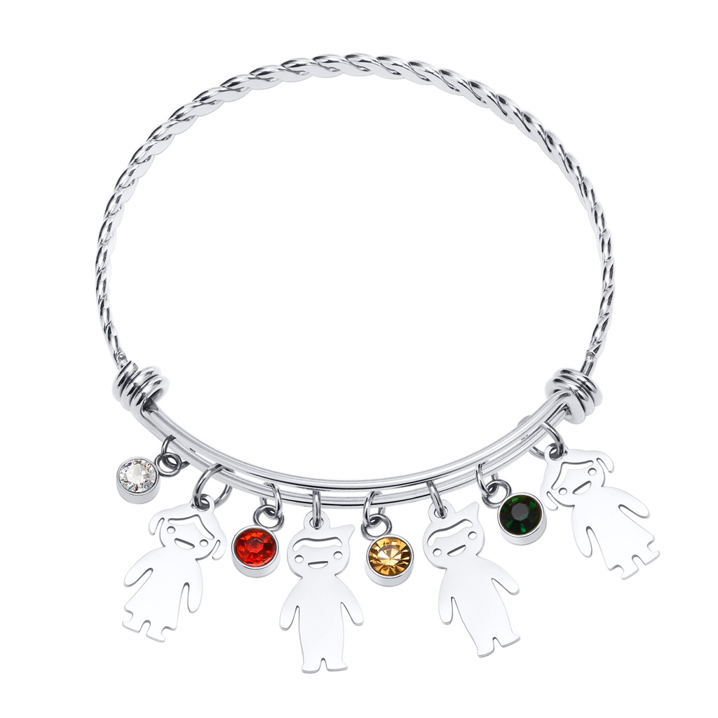 Vnox Vòng Tay Đá CZ Tùy Chỉnh Cho Nam Và Nữ