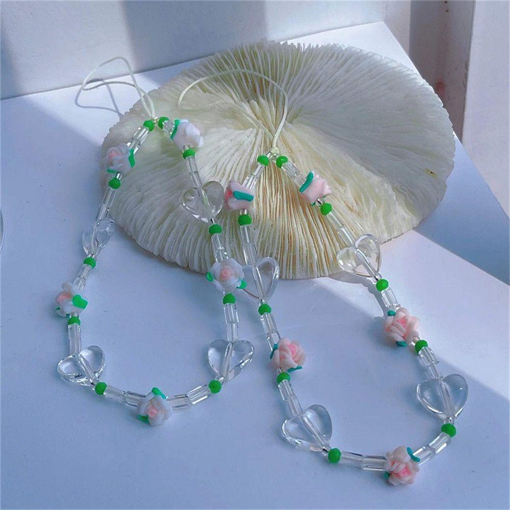 Móc Điện Thoại Xỏ Hạt Chống Thất Lạc Hình Hoa Tulip Thời Trang