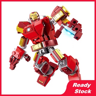 76140 Hình siêu anh hùng cho trẻ em, Đồ chơi xây dựng với Iron Man Mech và Minifigure (148 miếng)