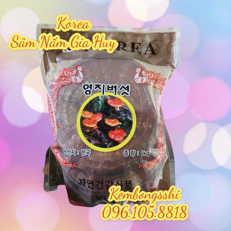 [HÀNG MỚI] Nấm Linh Chi Đỏ túi Tím Hàn Quốc, Túi 1kg