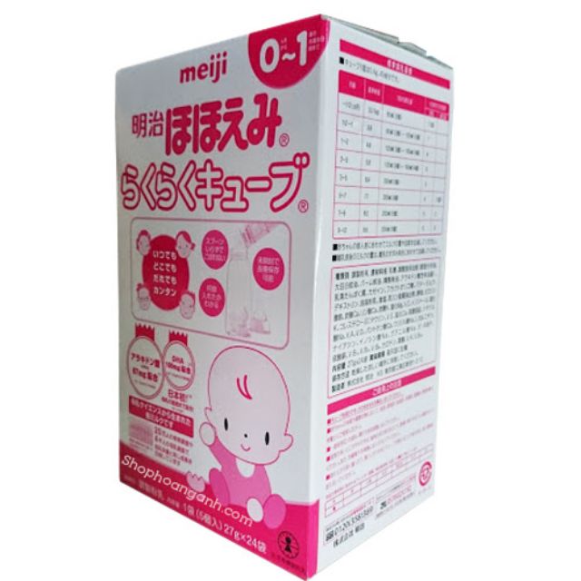 Sữa meiji số 0 dạnh thanh nội địa Nhật 27g× 24 thanh