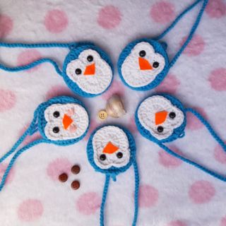 Túi handmade đựng củ tỏi mẫu cánh cụt cute cho bé yêu