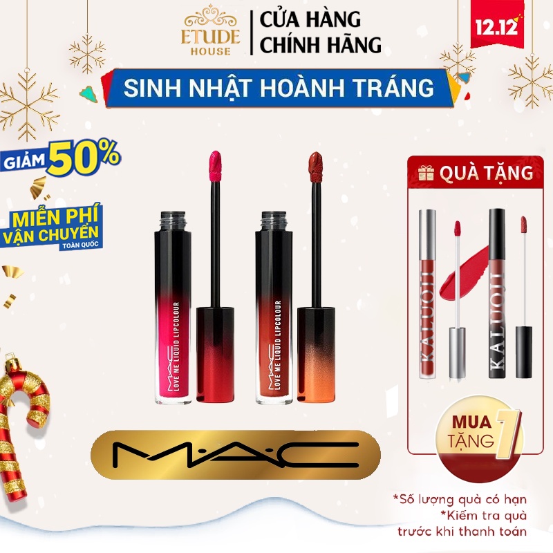 Son kem MAC Love Me Liquid Lipcolour chứa dưỡng ẩm - Liquid Lipstick 3.1ml