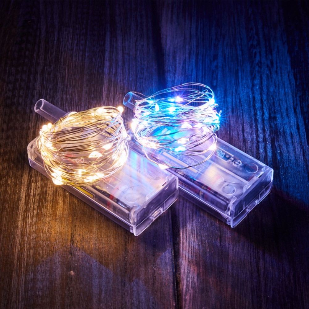 Dây Đèn Led Bằng Đồng Chạy Bằng Pin Chống Nước Nhiều Màu Sắc Trang Trí Đám Cưới