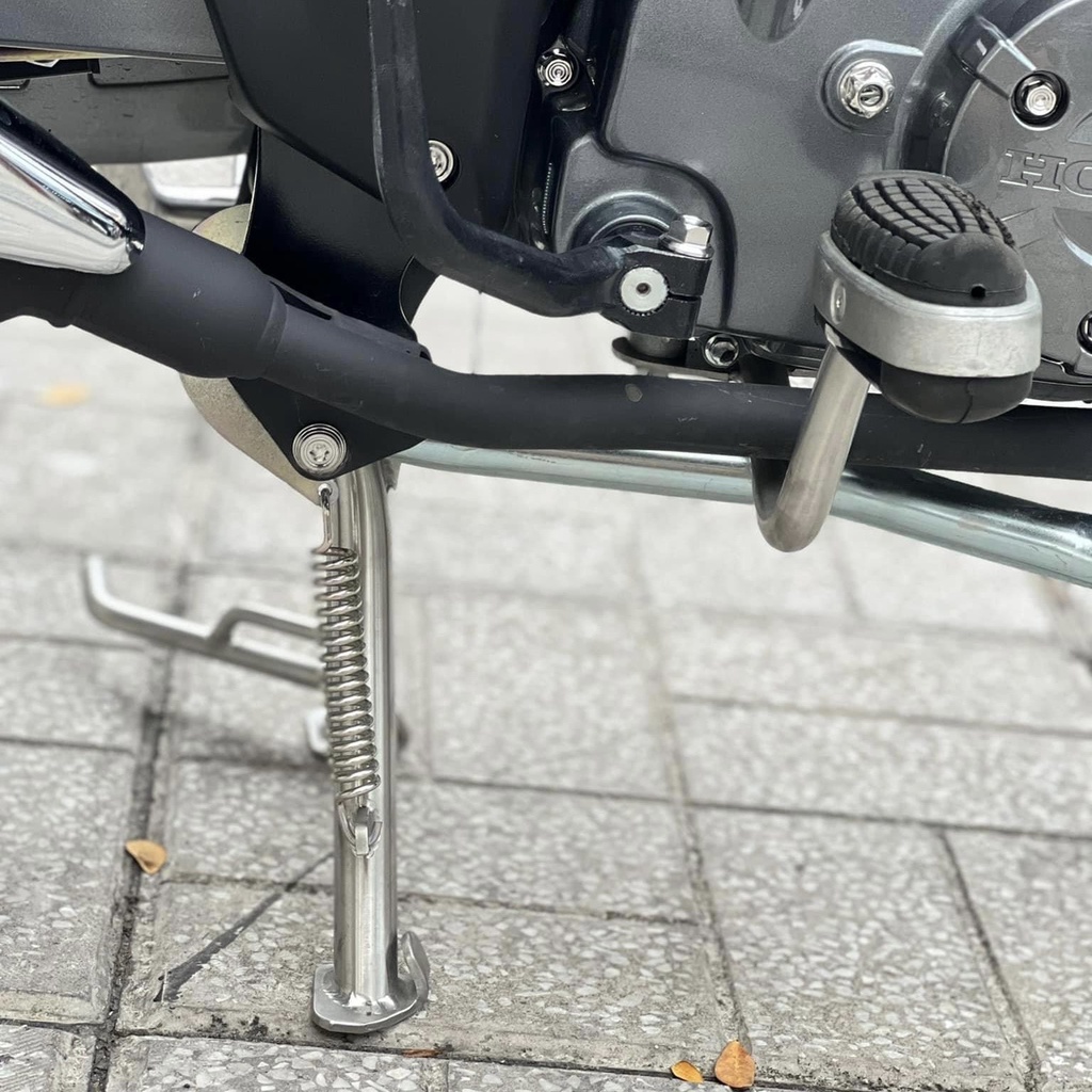 Trọn Bộ Chân Chống Inox, Gác Chân Trước Inox Cho Future Led, Future 125 (2012-2022), Wave 125i Chuẩn Inox304