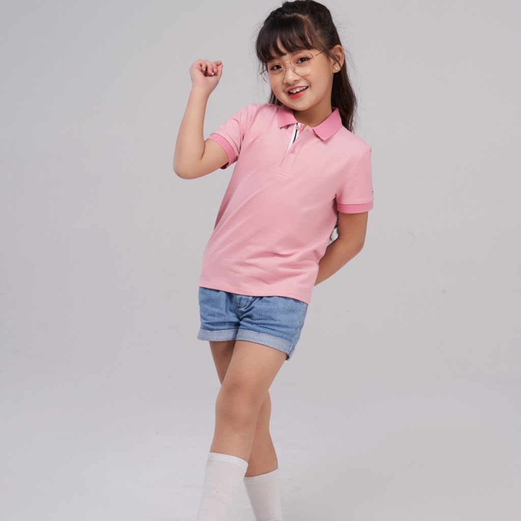 Áo polo Yody trẻ em mắt chim phối nẹp cổ bẻ tay ngắn siêu thoáng mát APK5151