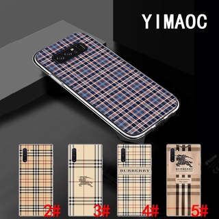 Ốp lưng điện thoại bằng TPU mềm dành cho Samsung Note 8 9 10 Plus Lite S20 Ultra J6 Prime J8 23Q hình Burberry