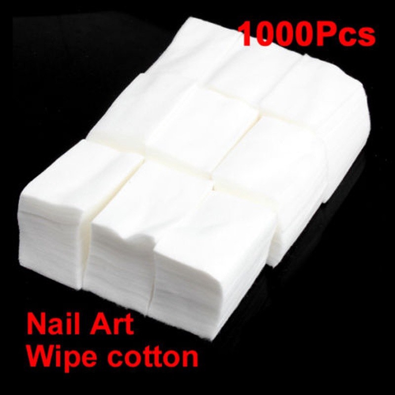 [Hàng mới về] Bộ 1000 Khăn Tẩy Sơn Móng Tay Bằng Chất Liệu Cotton