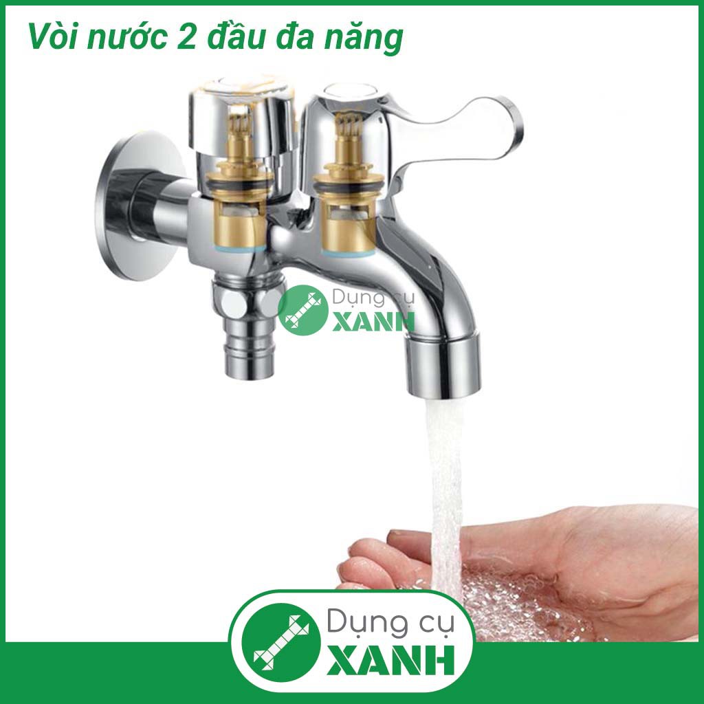 Vòi nước 2 đầu đa năng khoá đứng