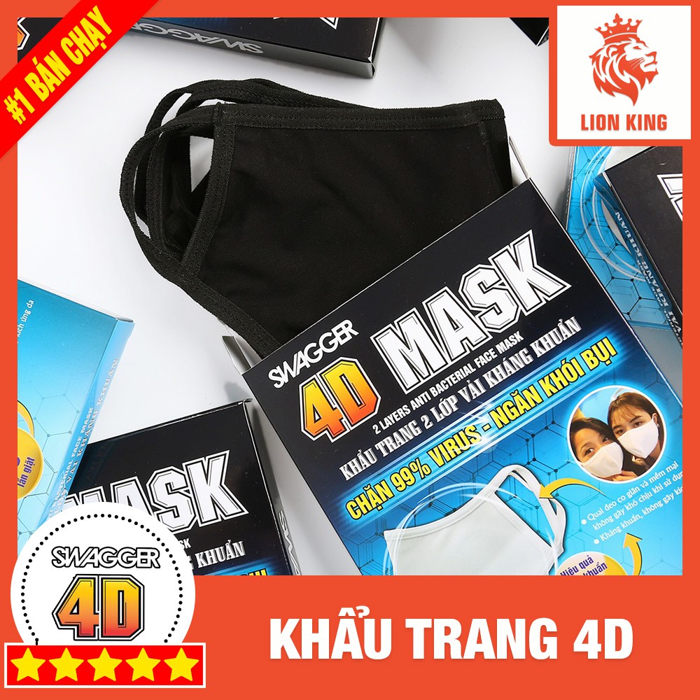 [4D Mask] Hộp 5 Khẩu Trang Swagger - Hiệu Quả 20 Lần Giặt | BigBuy360 - bigbuy360.vn
