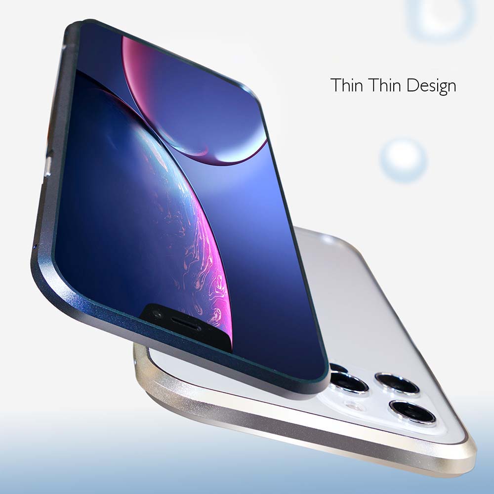 Ốp Điện Thoại Cứng Viền Kim Loại Chống Sốc Cho 13 Pro Max 12 XS Max XR 11