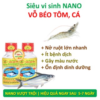 [Combo 2 chai zin] Chế phẩm sinh học Vườn Sinh Thái dùng cho Thủy Sản. Vi sinh NANO giúp Tôm, Cá, Ếch nở ruột, lớn nhanh