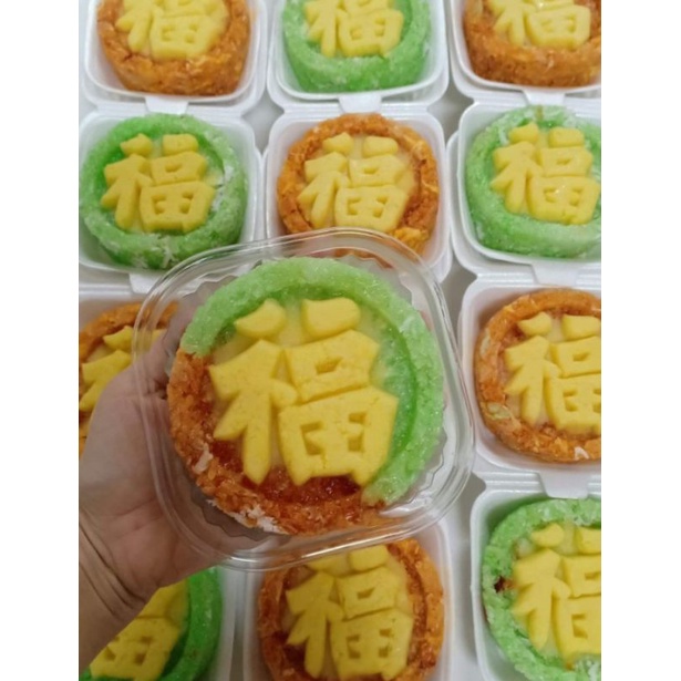 Khuôn xôi tròn chữ Phúc Lộc Thọ chữ nho có nắp ấn, đế rời