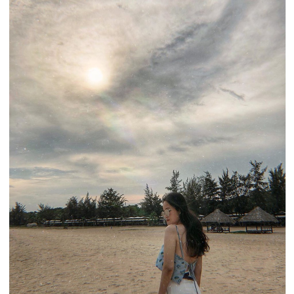 Áo FLORAL HEM TOP - SKY by KIDO