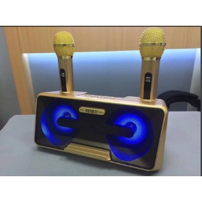 Loa karaoke di động, Loa nhật công suất lớn, Loa Karaoke Bluetooth SDRD 301, kèm 2 mic không dây, Âm Thanh Nổi Stereo 3D