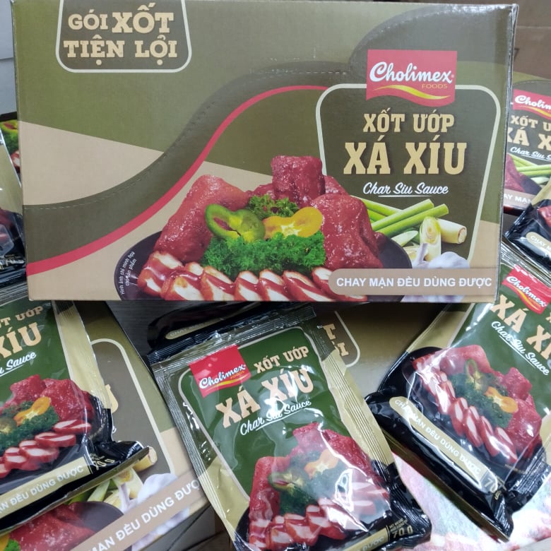 Xốt ướp xá xíu gói 70g- combo 10 gói- Cholimex date 9.2022