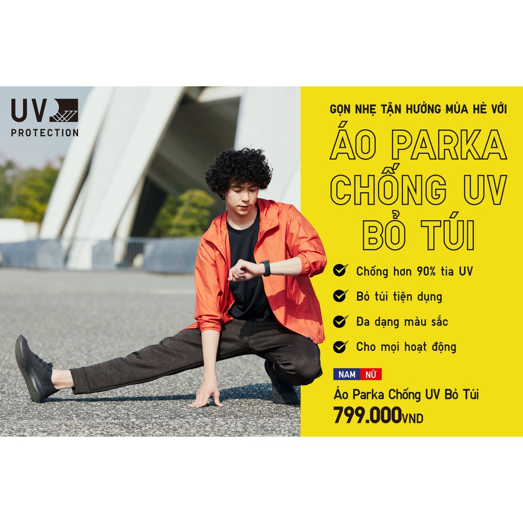 Áo khoác chống nắng nam Uniqlo 413975 vải dù Men Pocketable Parka | BigBuy360 - bigbuy360.vn