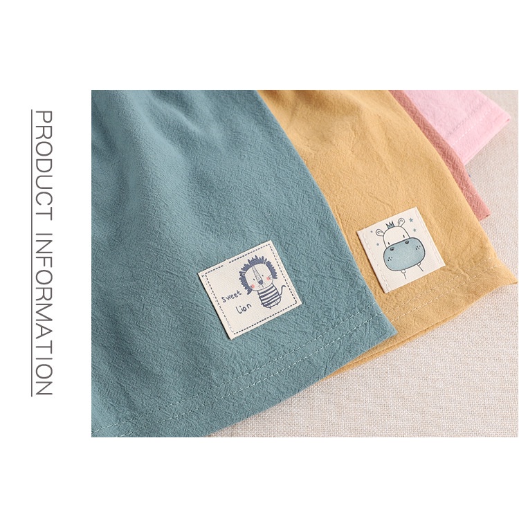 SANITKUN Quần short cotton màu sắc trơn thoáng khí phong cách Hàn Quốc thời trang mùa hè cho bé