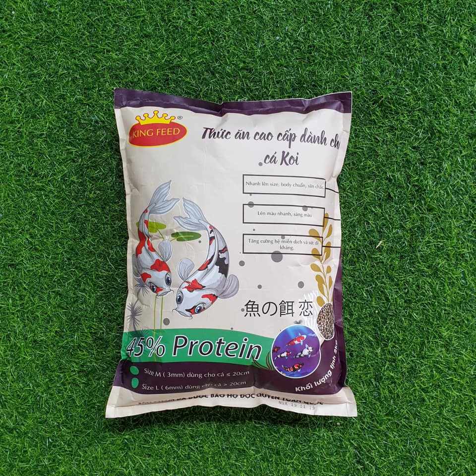 Thức ăn cá koi King feed tăng màu 45% đạm gói 1kg