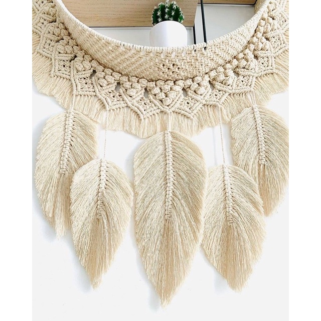Kệ trang trí macrame treo tường