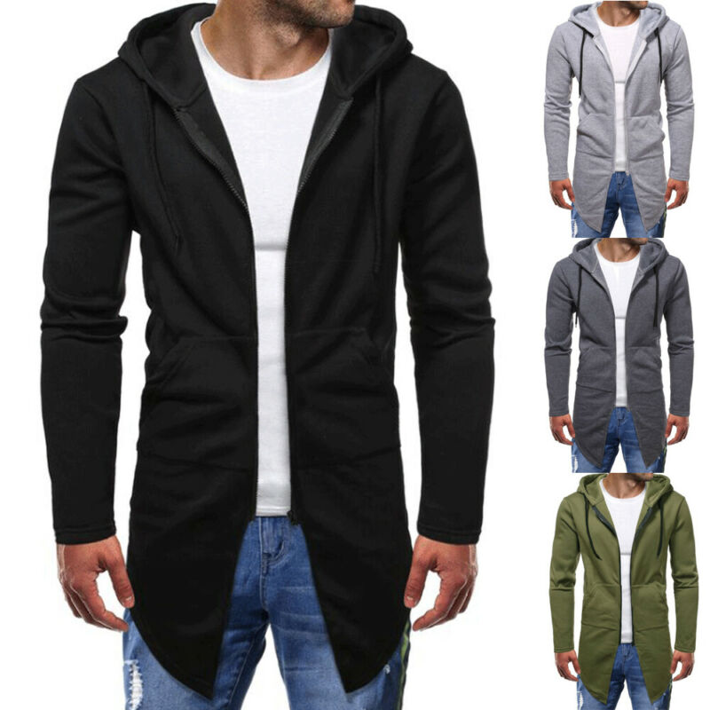 Áo Khoác Hoodie Tay Dài Phối Khóa Kéo Thời Trang Thu Đông Cho Nam | BigBuy360 - bigbuy360.vn