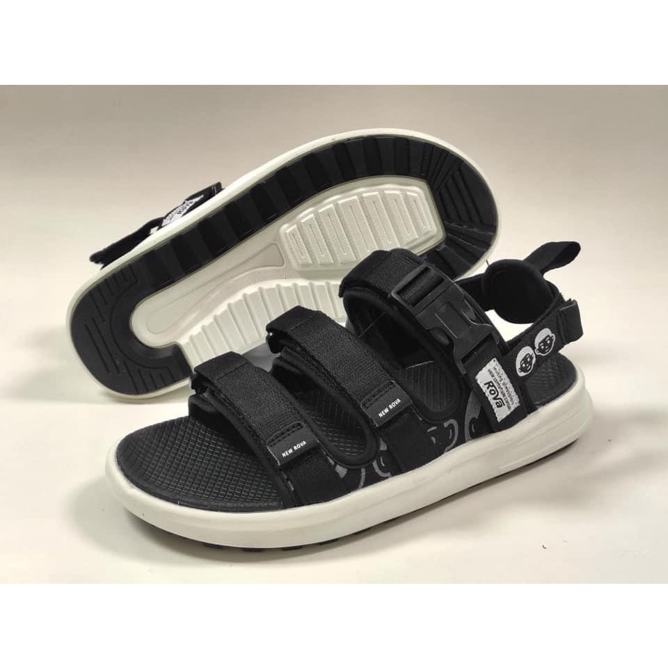 SANDAL NAM ROVA họa tiết hoạt hình quai sau có thể tháo rời làm dép chiều cao đế 3.5cm