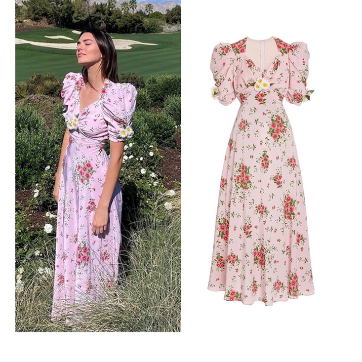 đầm maxi hoa Kendall, Selena Gomez…
