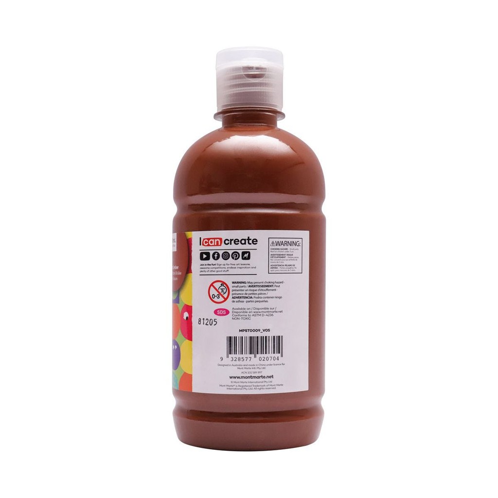 Màu Nước Poster Paint Mont Marte 500ml - Burnt Umber - MPST0009