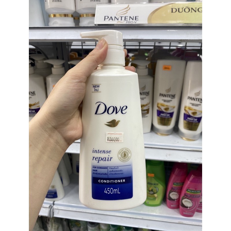 Dầu xả Dove Nutritive Solutions Intense Repair phục hồi tóc hư tồn 480ml Thái Lan