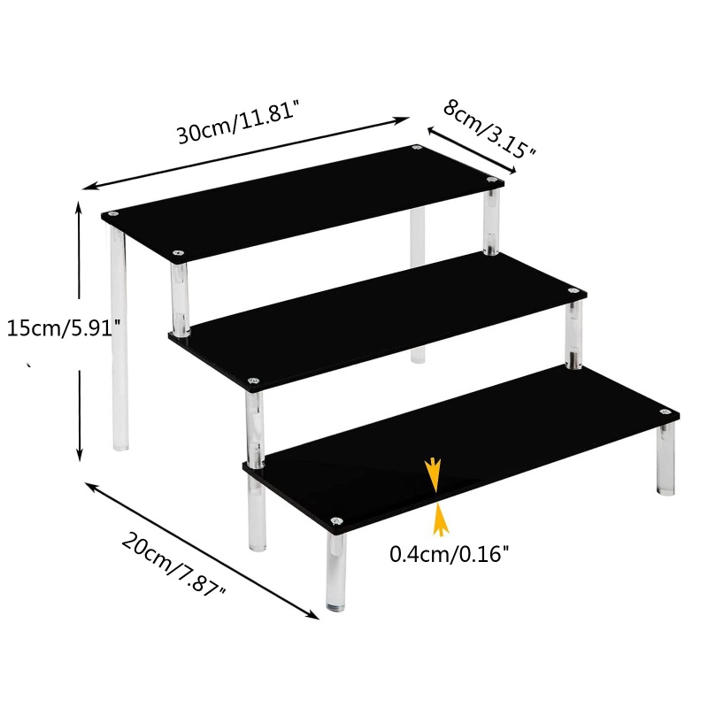 Kệ Đứng Trưng Bày Bánh Cupcake / Món Tráng Miệng Màu Đỏ Trong Suốt