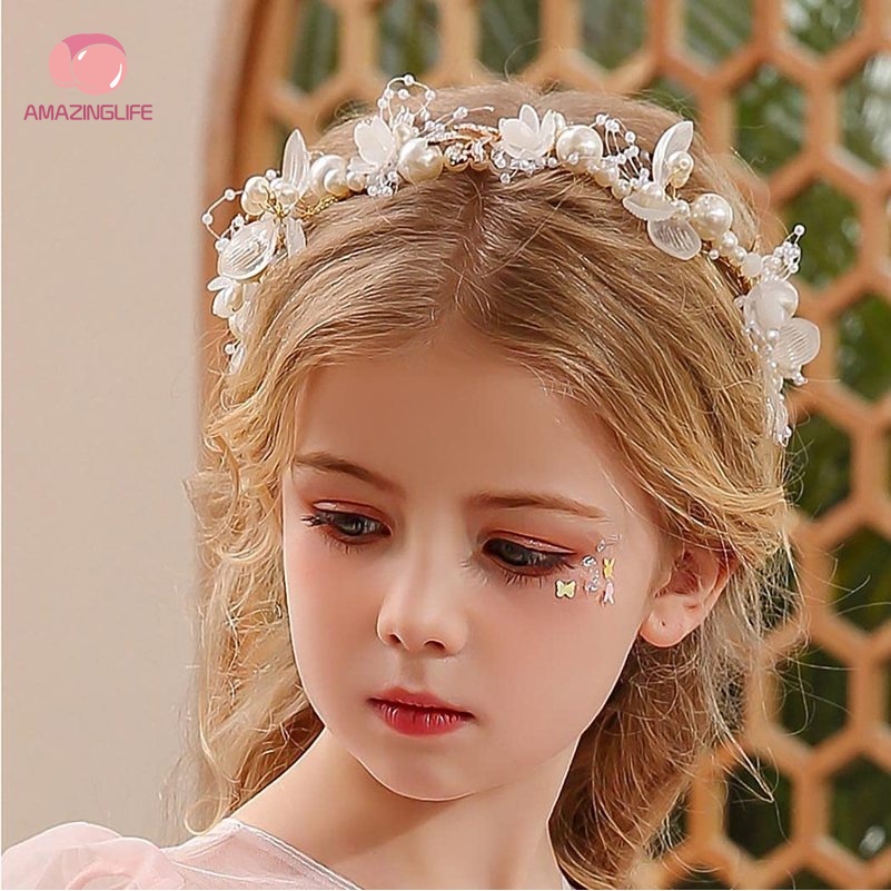 Băng Đô Cài Tóc Hình Vương Miện Đính Hạt Ngọc Trai / Hoa Dành Cho Cô Dâu / Cô Dâu