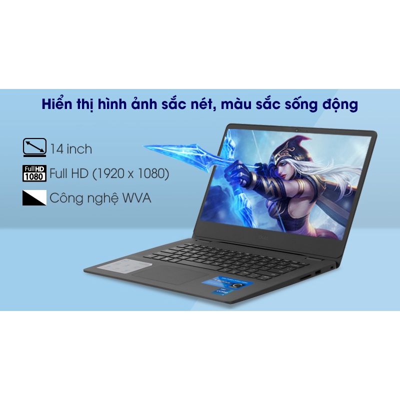 Laptop Dell Vostro 3400 (YX51W1)/ Black/ Intel Core i51135G7 / RAM 4GB DDR4/ 256GB SSD