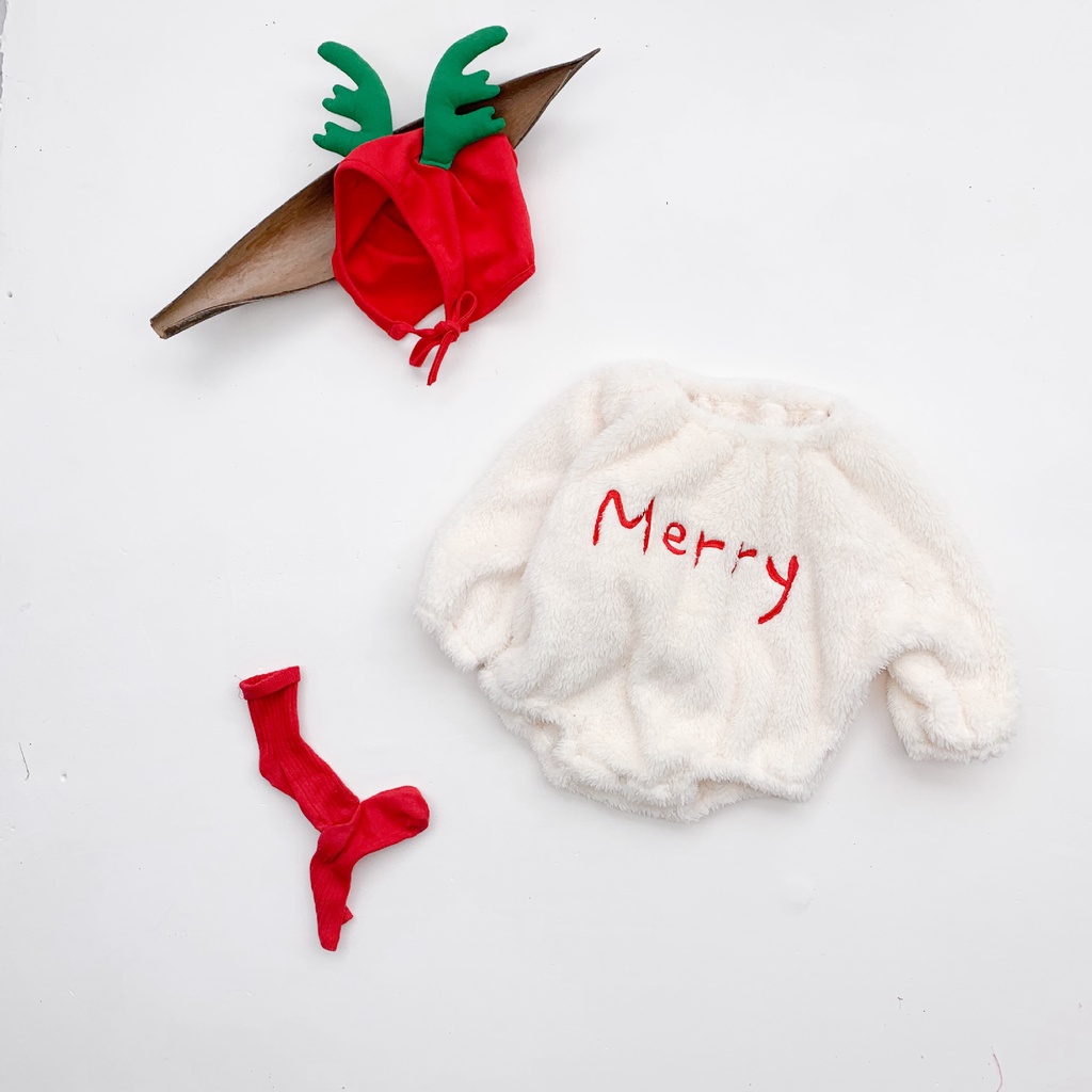 Áo Liền Quần Dài Tay Phong Cách Giáng Sinh Thời Trang 2020 Cho Trẻ Nhỏ