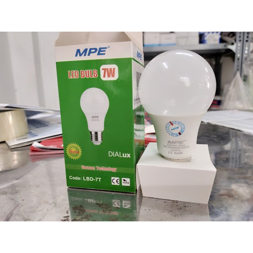 ĐÈN LED BULB 7W MPE TRẮNG / VÀNG