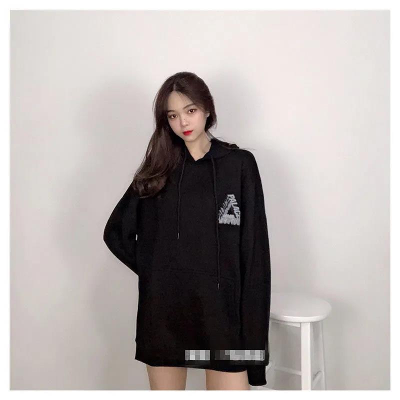 Áo Hoodie Tay Dài Dáng Rộng In Hình Cá Tính Phong Cách Hàn Quốc Cho Cặp Đôi