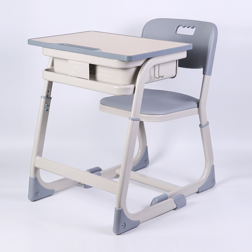 Bộ bàn học sinh chống gù chống cận có thể thay đổi chiều cao cho các lứa tuổi chân kim loại