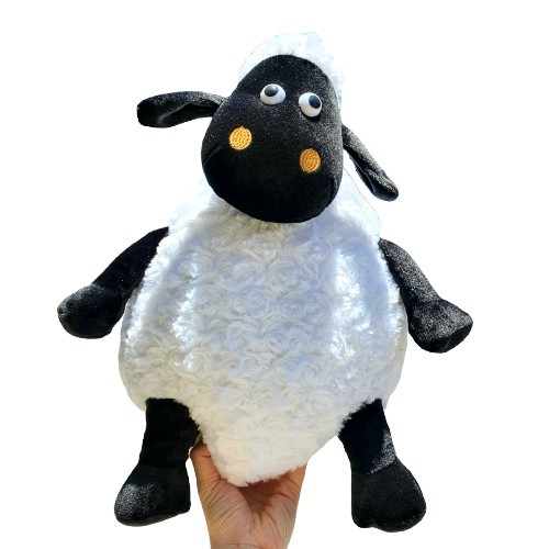 Gấu bông cừu béo dễ thương size 35 cm, gối ôm cho bé, gấu cừu trắng