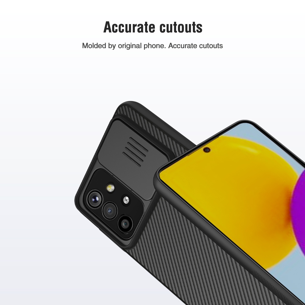 Ốp điện thoại Nillkin bằng pc chống sốc thiết kế nắp trượt bảo vệ camera cho Samsung Galaxy M52 5G