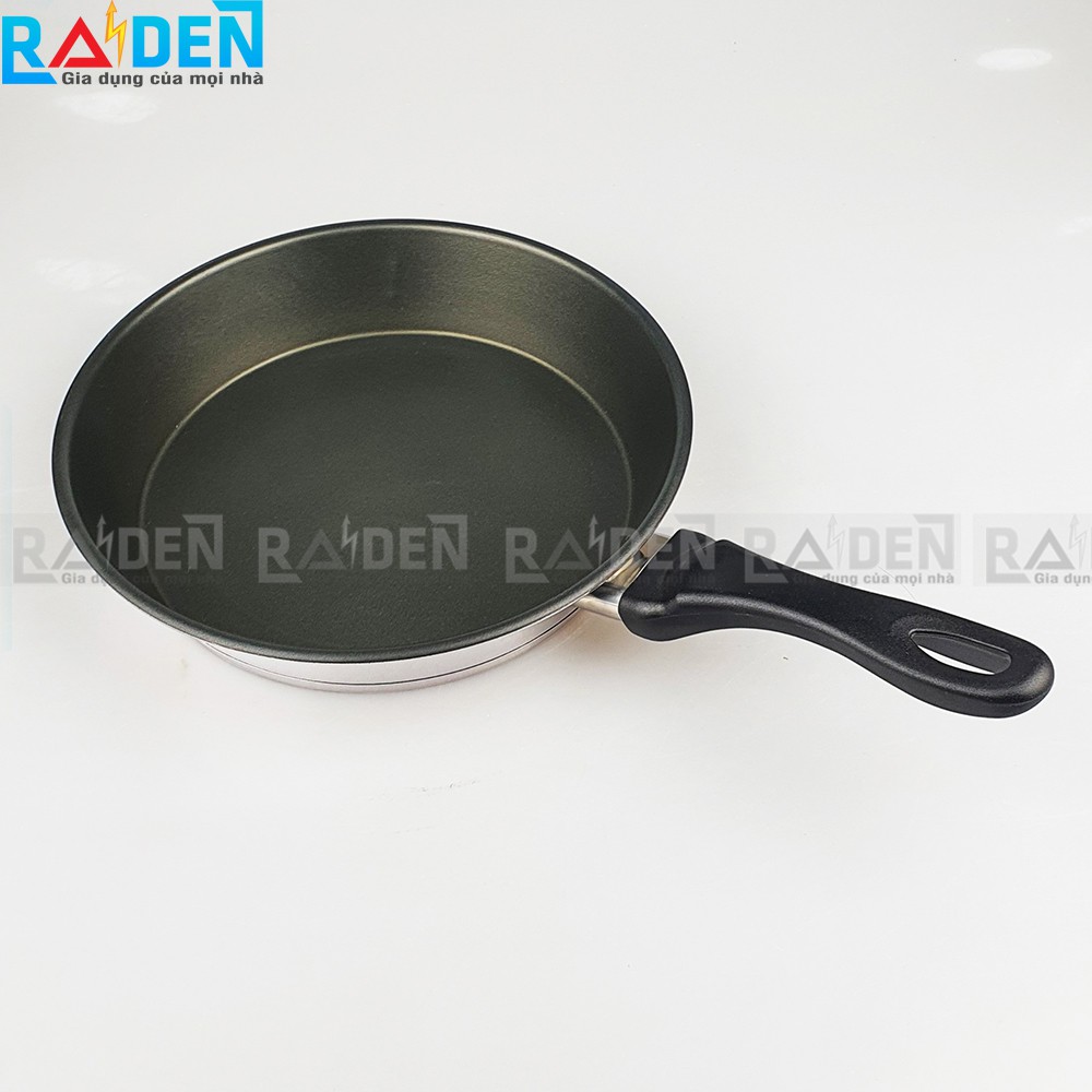 Chảo cạn từ inox 3 đáy size 28cm Happycook