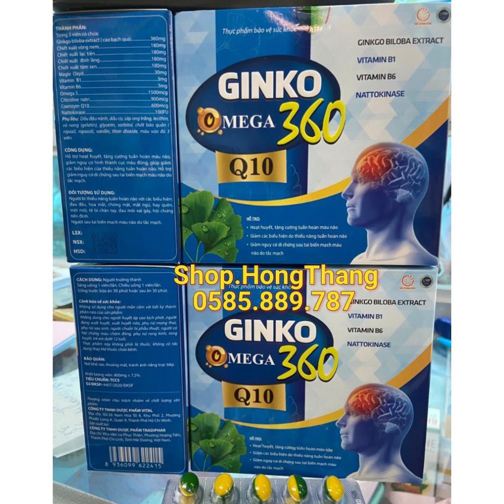 Ginkgo Omega 360 Q10 hỗ Cải thiện trí nhớ và chứng mất ngủ hoạt huyết dưỡng não, đau đầu chóng mặt, ngủ không ngon giấc