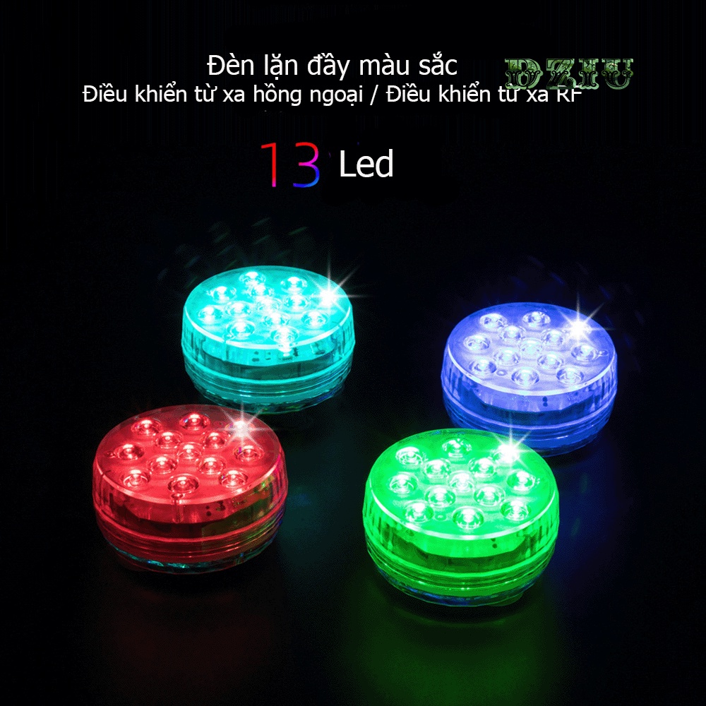Đèn led trang trí dưới nước sân vườn, đèn led lặn hồ cá điều khiển từ xa RF