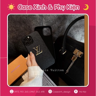 Ốp lưng IPhone Case Lv nhám đen vìa hàng Case Xinh 7P.8P.X.XsMax.11.11Promax.12Promax.13.13Promax