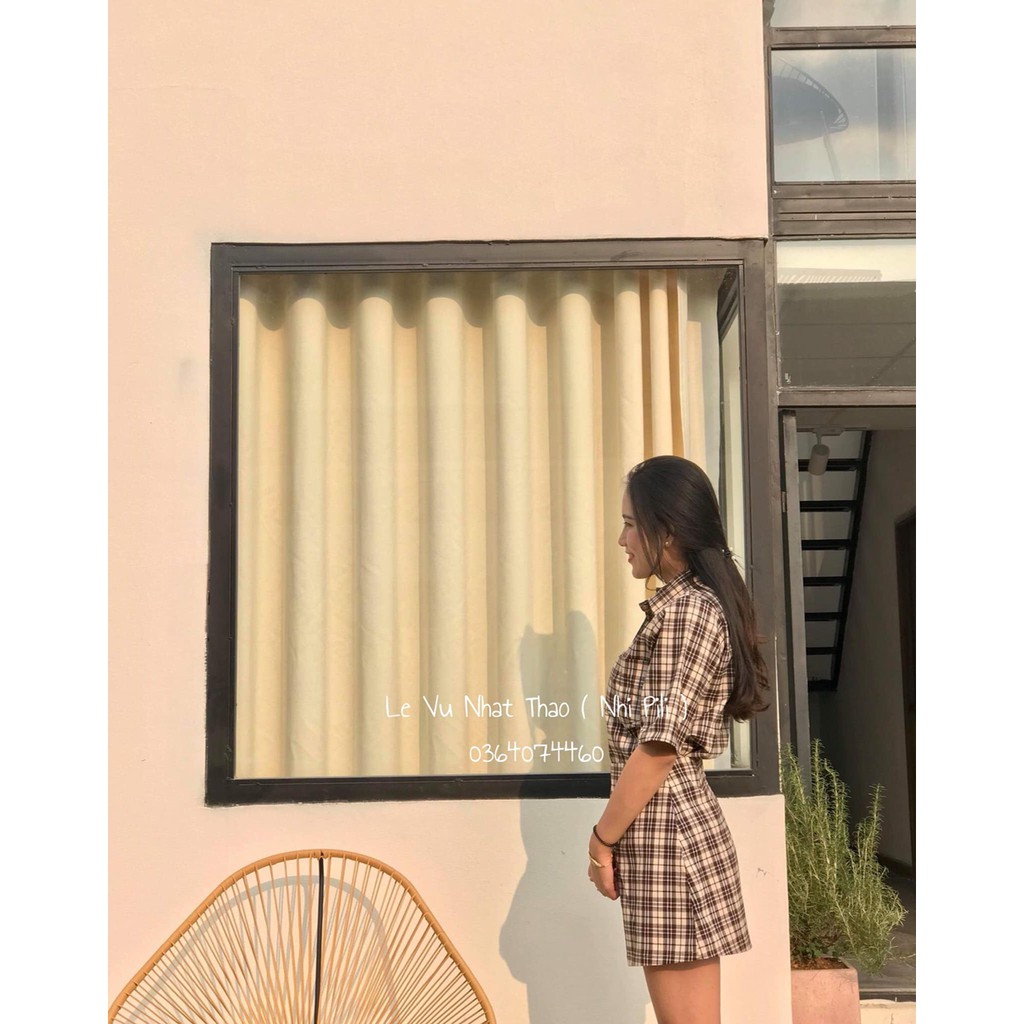 Đầm công sở, set áo váy caro phong cách cá tính