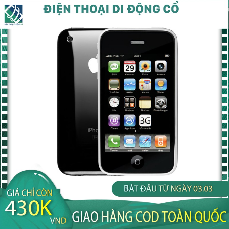 【CÓ VIDEO】Điện Thoại Cổ Iphone 3G 8GB ZIN ĐẸP -  BH 12 THÁNG 1 ĐỔI 1 TRONG 1 THÁNG ĐẦU TIÊN